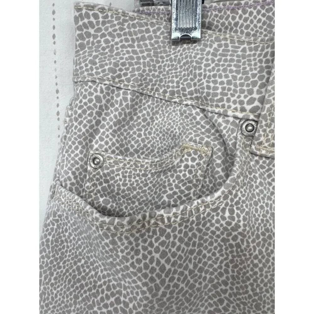 NYDJ Womens Jeans Sz 10 Gray Giraffe Print Ankle Lift Tuck Skinny Casual Comfy - Picture 3 of 13